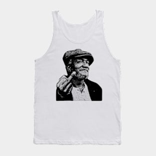 Redd Foxx  - Middle Finger Vintage Halftone Tank Top